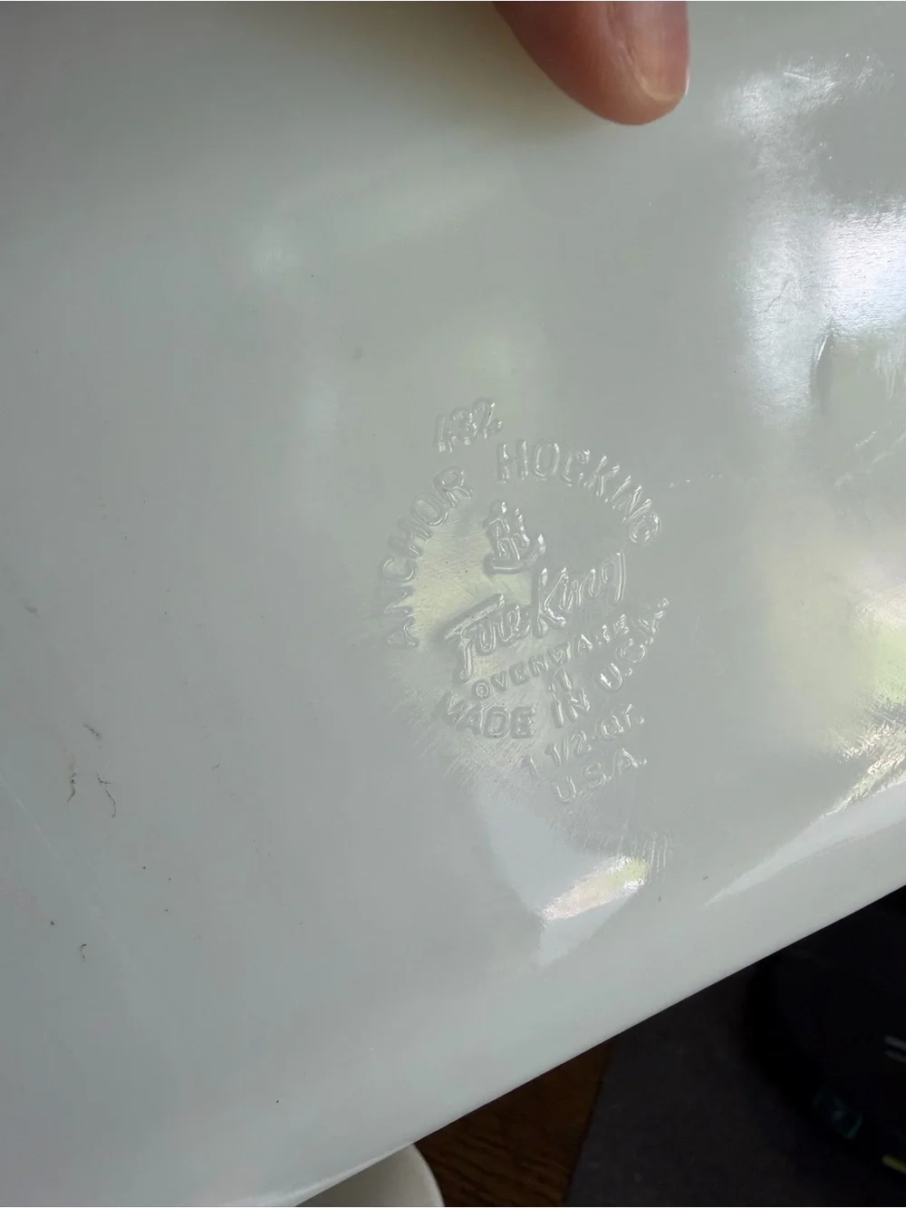 Vintage Fire-King Meadow‎ Green Milk Glass Baking Dish 1.5 Qt Casserole And Loaf